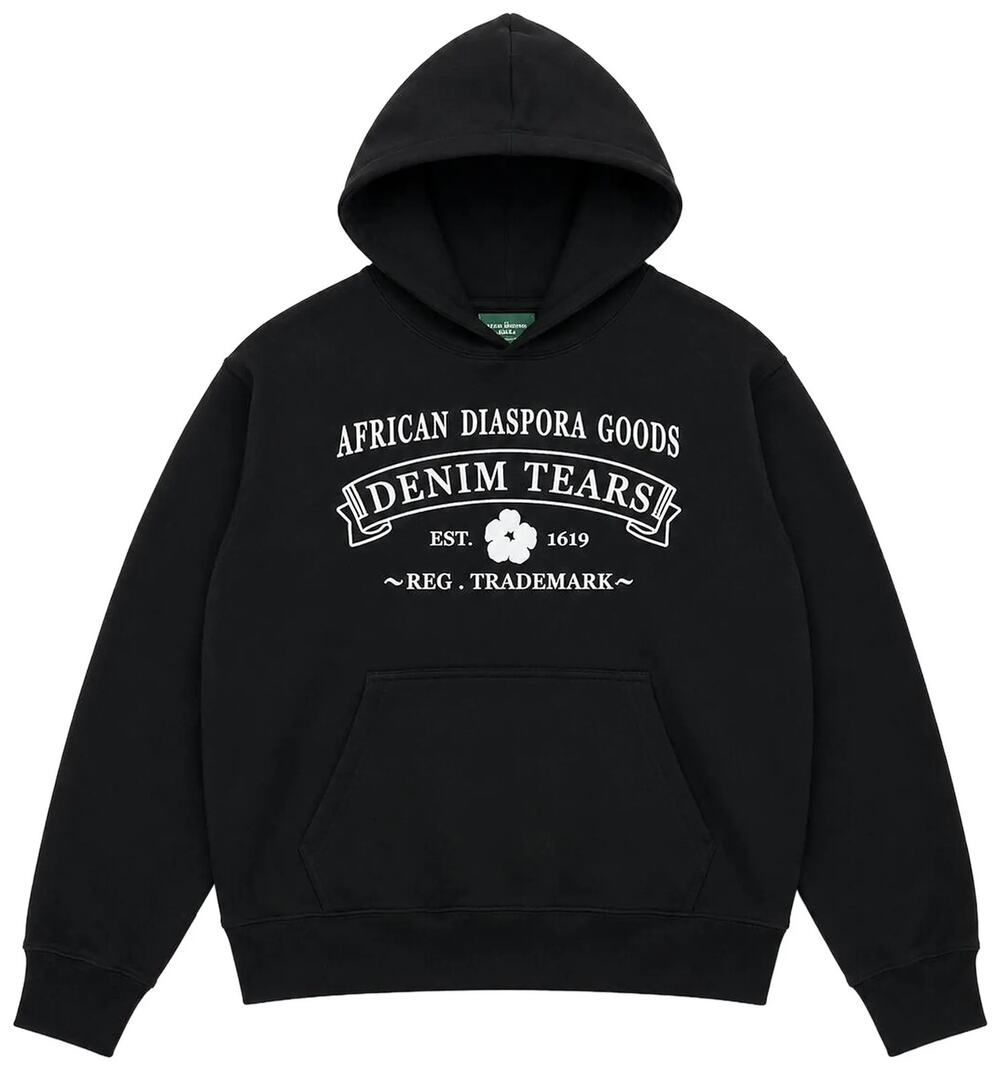 Denim Tears ADG Hoodie Sweatshirt in Black/White
